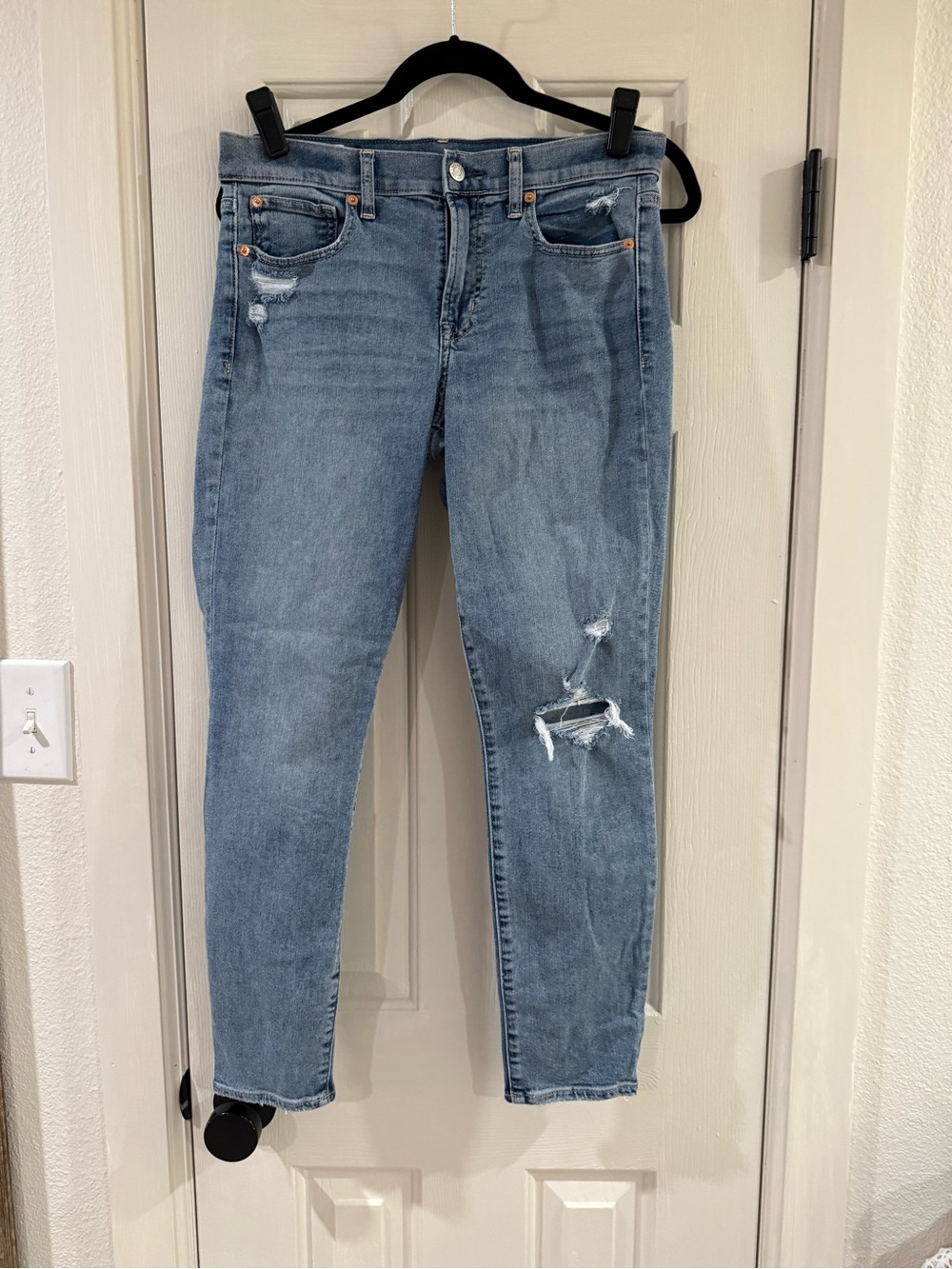 GAP Light Blue Skinny Distressed Jeans